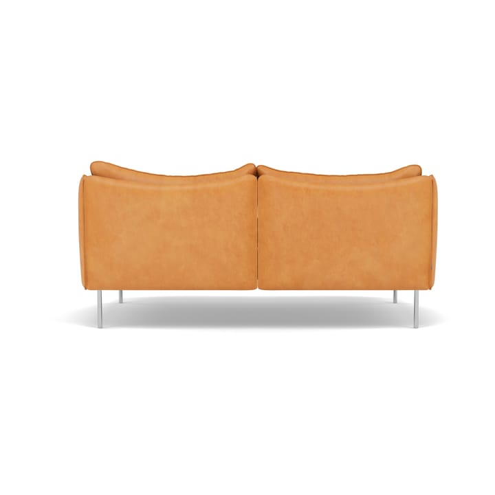 Tiki soffa 2-sits, Vintage Cognac-polished stainless steel Fogia