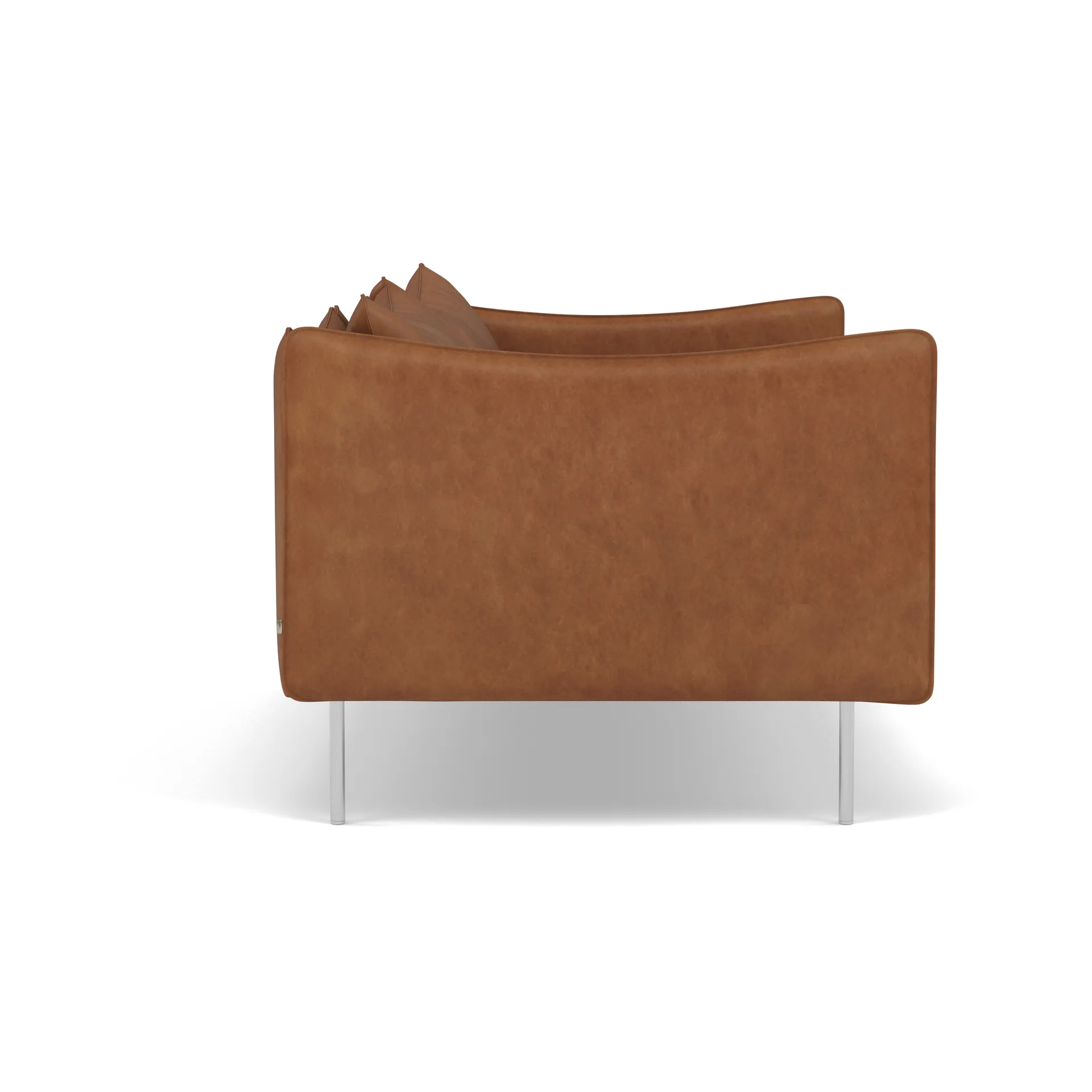 Tiki soffa 2-sits, Vintage Rangers-polished stainless steel Fogia