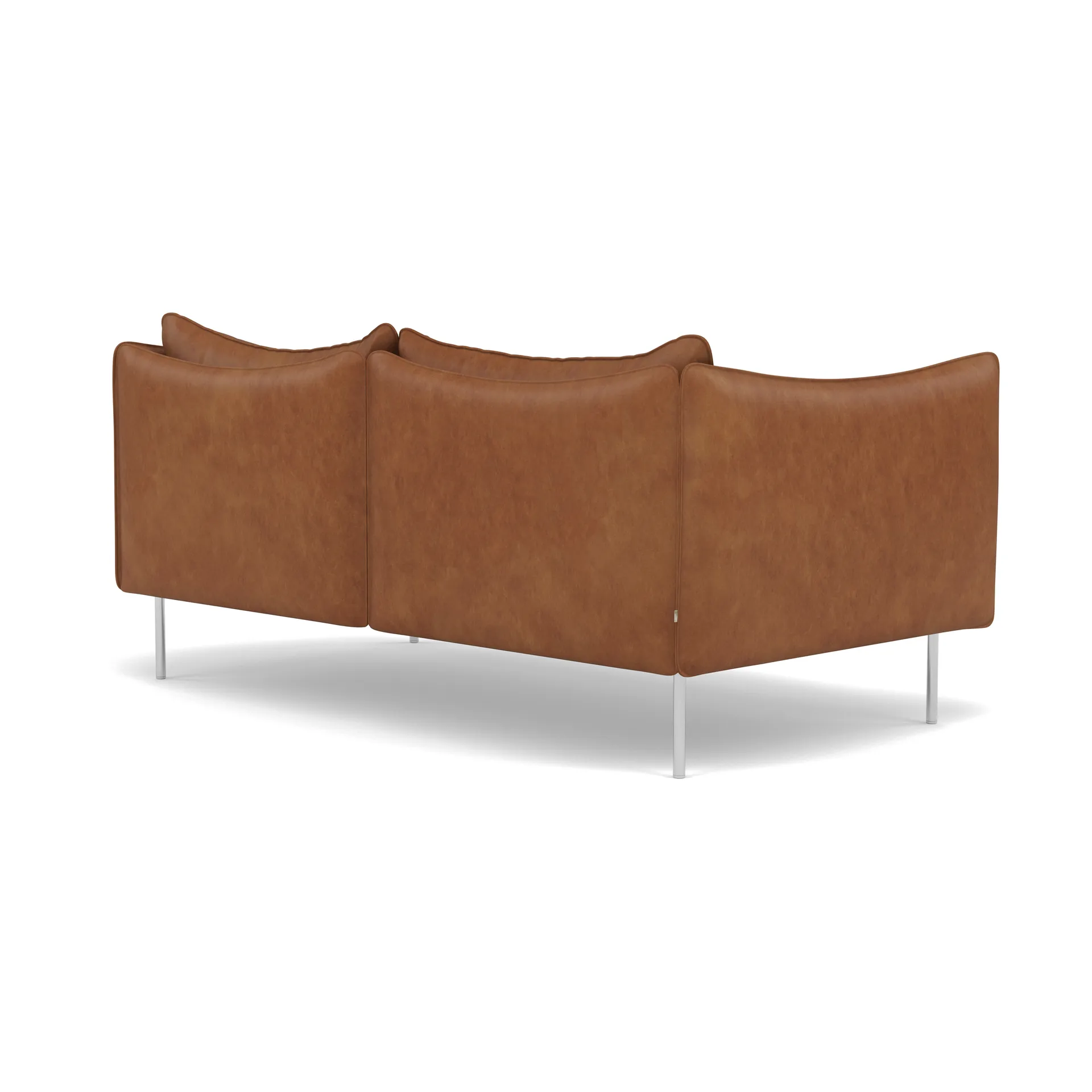 Tiki soffa 2-sits, Vintage Rangers-polished stainless steel Fogia