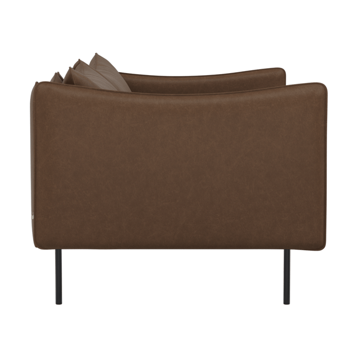 Tiki soffa 2-sits, Vintage Tabacco-svarta stålben Fogia