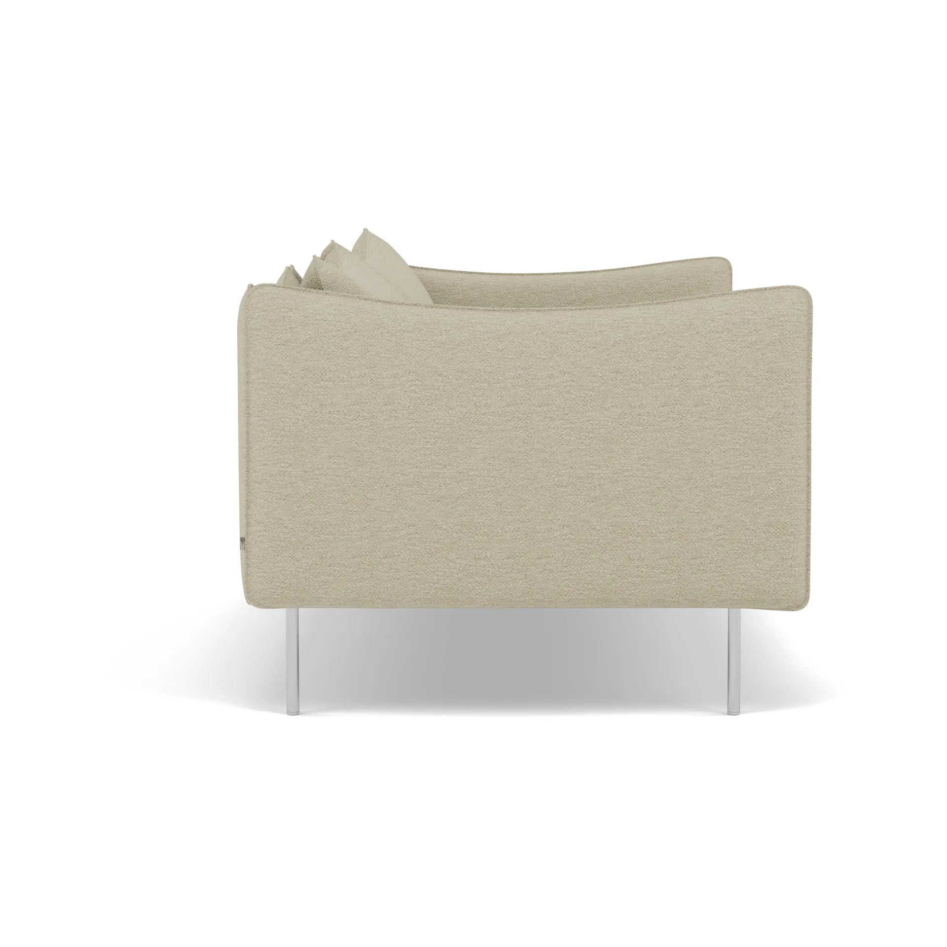 Tiki soffa 3-sits, Barnum 2-polished stainless steel Fogia