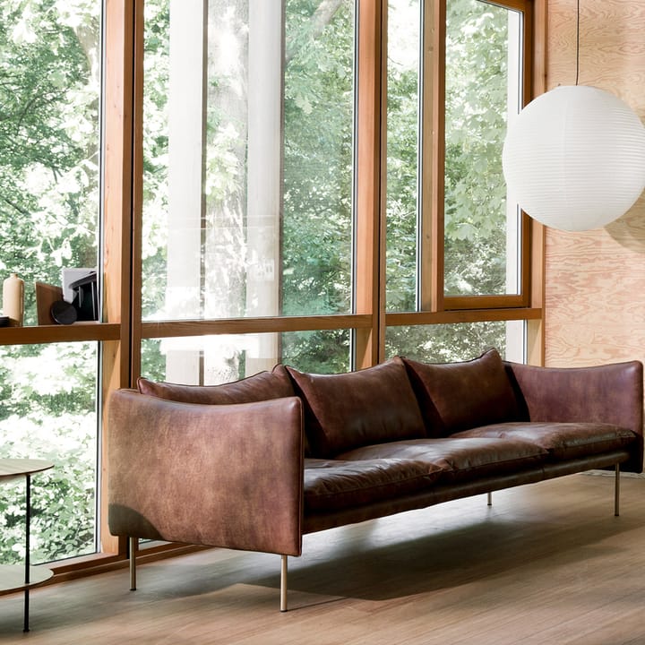 Tiki soffa 3-sits, Elmotique 99001-mörkgrå ben Fogia