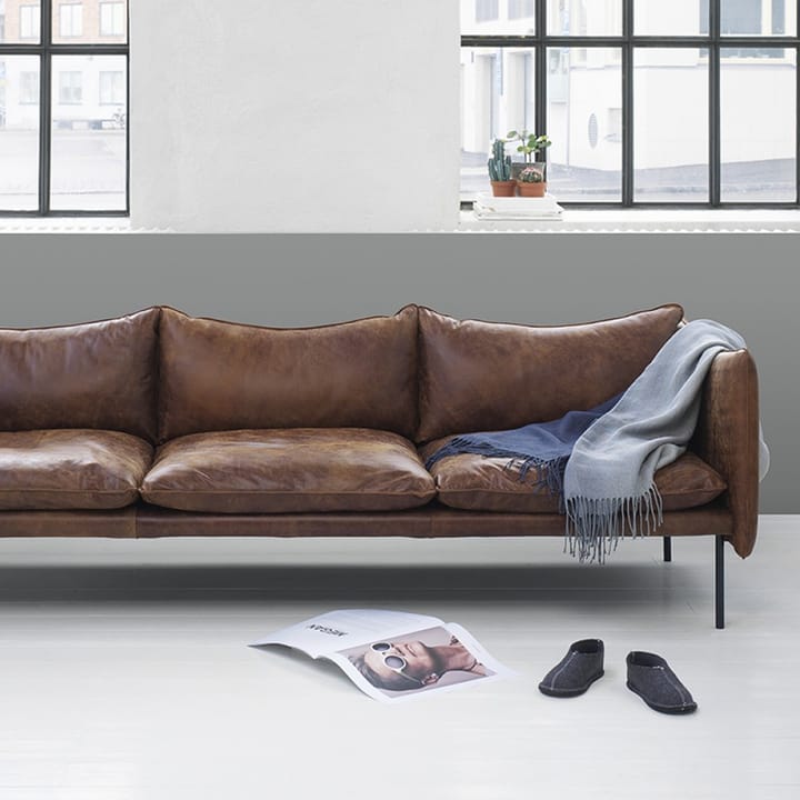 Tiki soffa 3-sits, Elmotique 99001-mörkgrå ben Fogia