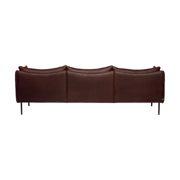 Tiki soffa 3-sits - Läder Vintage Dark Chocolate-svarta metallben - Fogia