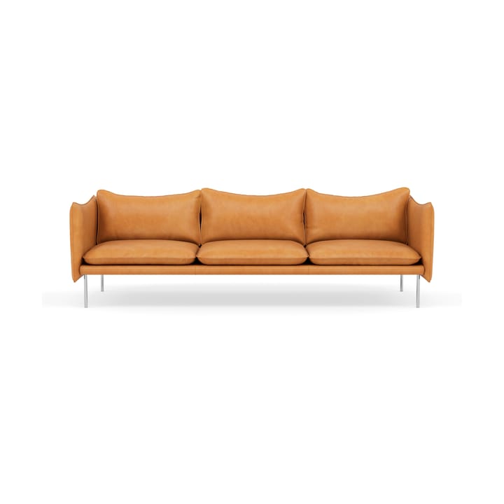 Tiki soffa 3-sits - Vintage Cognac-polished stainless steel - Fogia