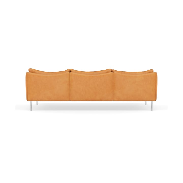 Tiki soffa 3-sits, Vintage Cognac-polished stainless steel Fogia