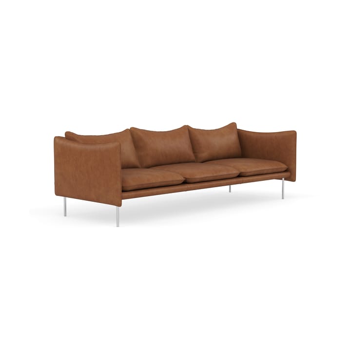 Tiki soffa 3-sits, Vintage Rangers-polished stainless steel Fogia
