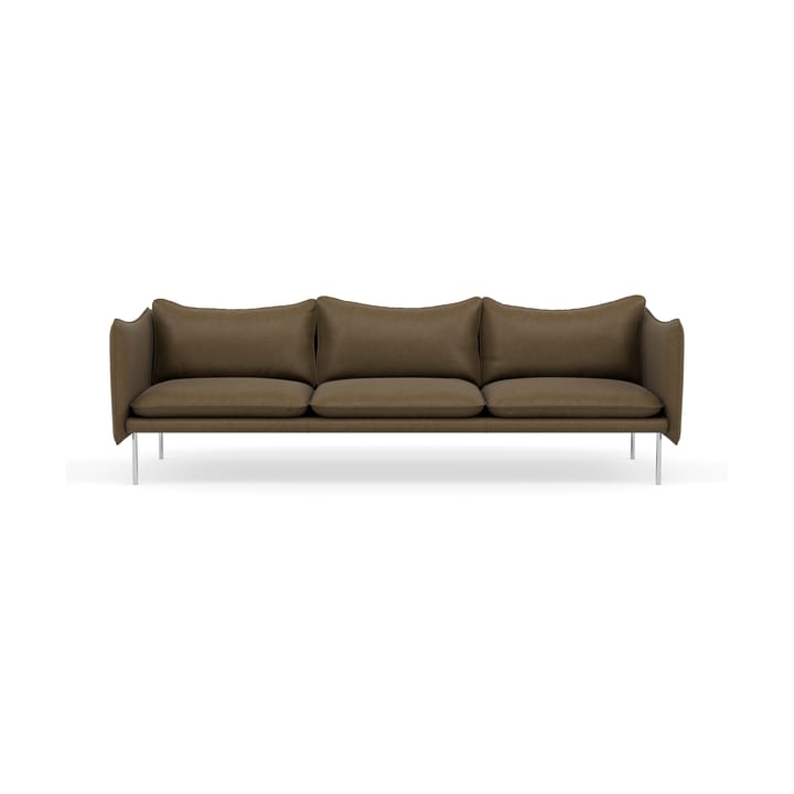 Tiki soffa 3-sits - Vintage Tabacco-polished stainless steel - Fogia