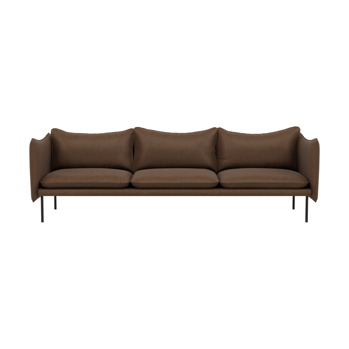Fogia Tiki soffa 3-sits Vintage Tabacco-svarta stålben