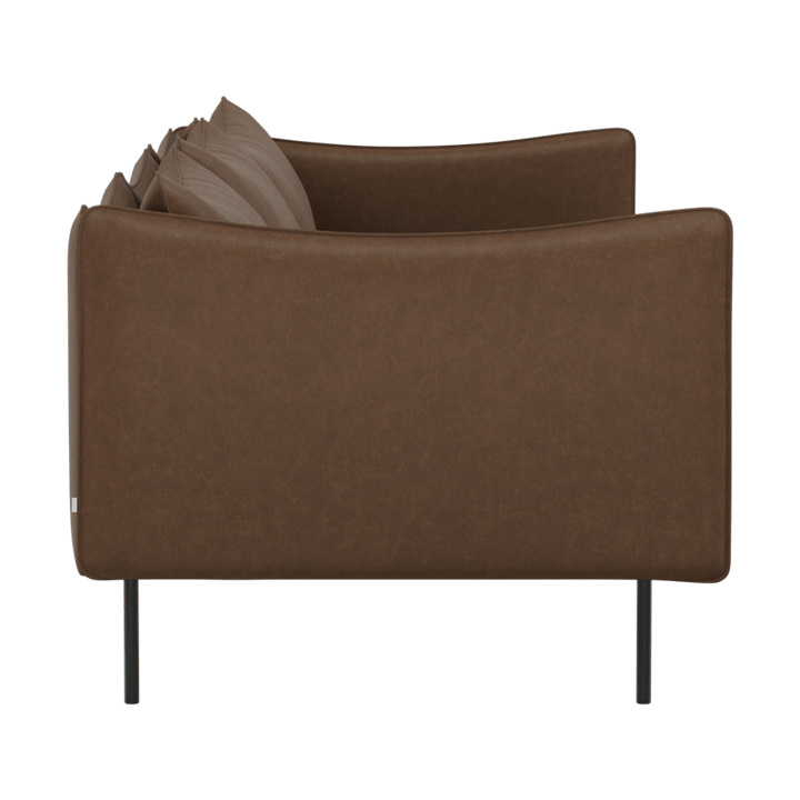 Tiki soffa 3-sits, Vintage Tabacco-svarta stålben Fogia