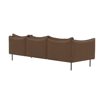 Tiki soffa 3-sits - Vintage Tabacco-svarta stålben - Fogia