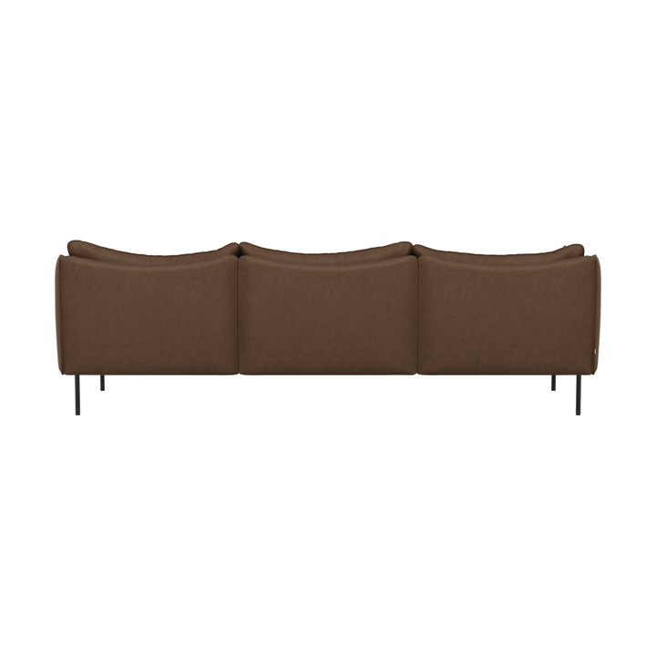 Tiki soffa 3-sits, Vintage Tabacco-svarta stålben Fogia