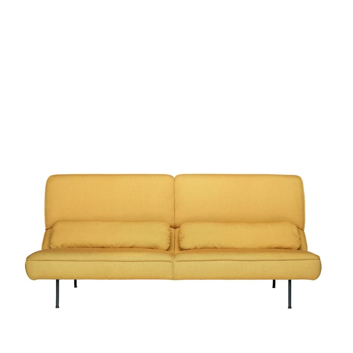 Velar soffa 2,5 sits - Tyg vidar 472 gul, med kuddar - Fogia