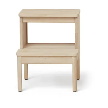 A line rund stegpall - Vit ek, Ø38x47,5 cm - Form & Refine