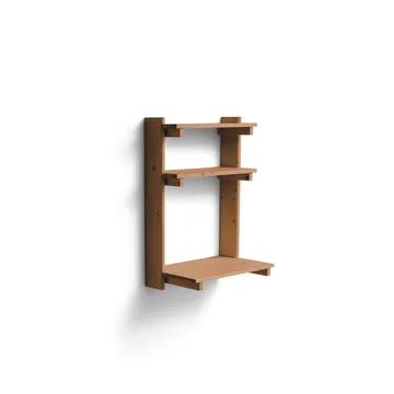 Beam Office Shelf hylla med skrivbord - Deep brown pine, 60x90,5x40 cm - Form & Refine