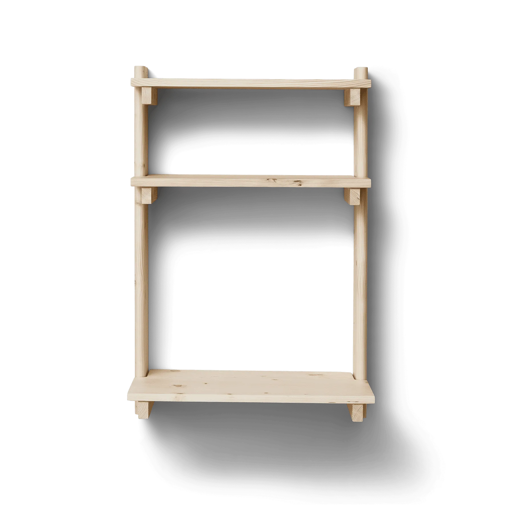 Beam vägghylla med skrivbord, Furu Form & Refine