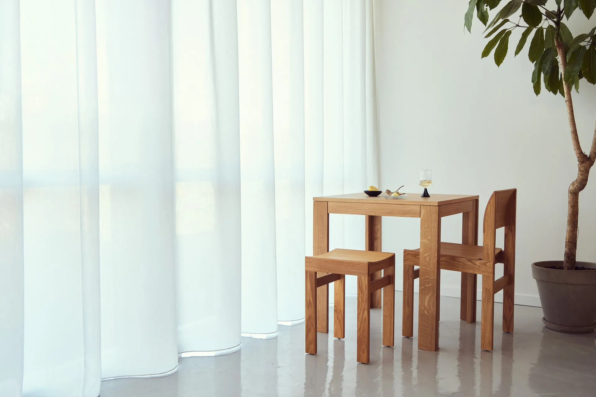 Element bord 70x70 cm, Ek Form & Refine