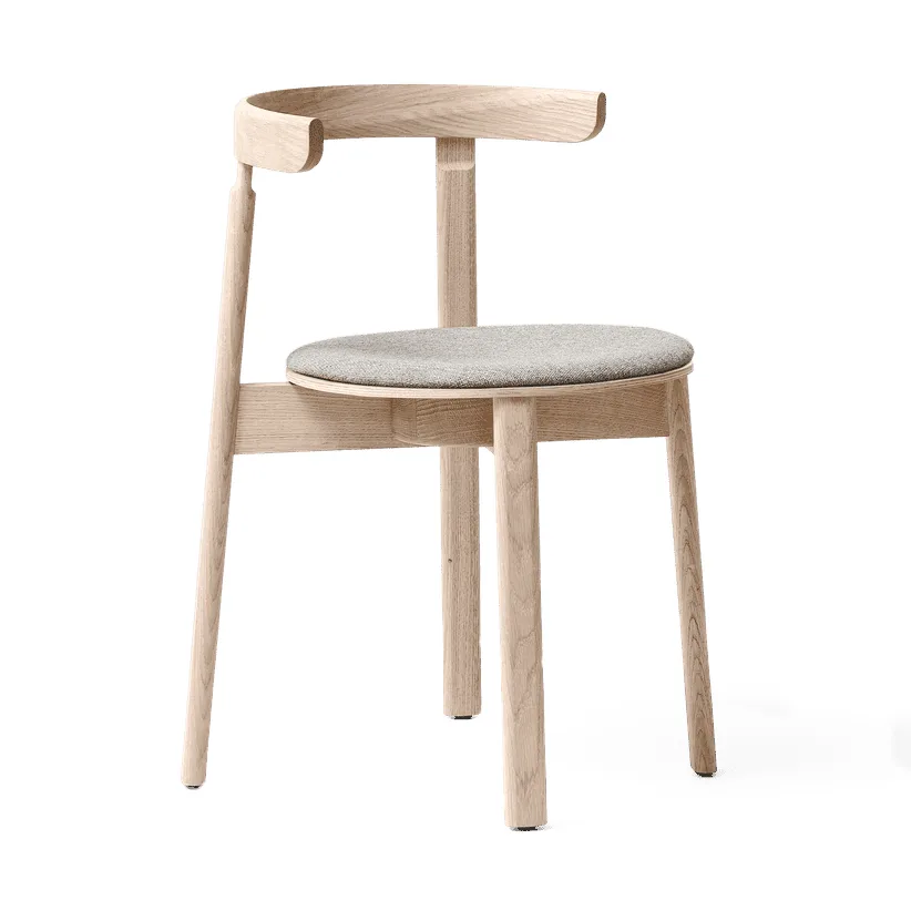 Lunar stol, Vit ek-Hallingdal 65-0227 Form & Refine