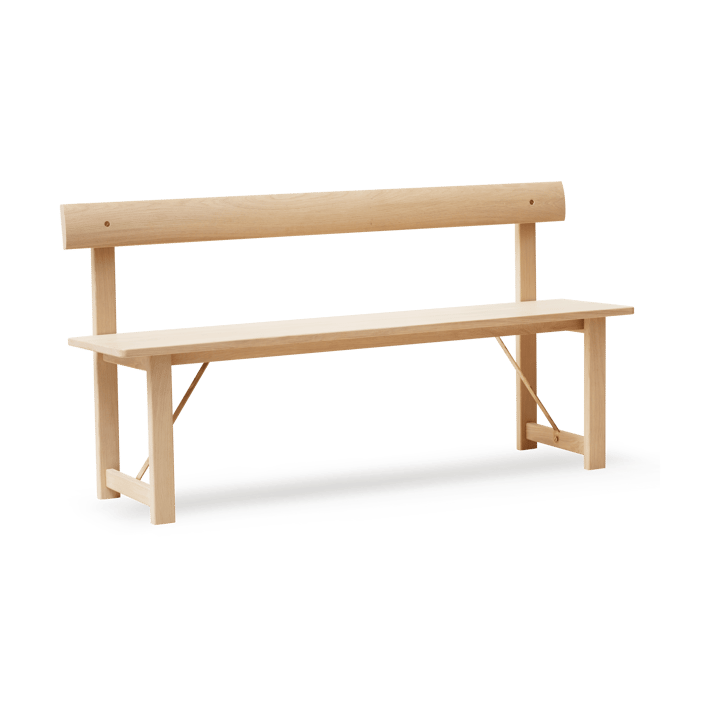 Position bänk 155 cm, Vit ek-mässing Form & Refine