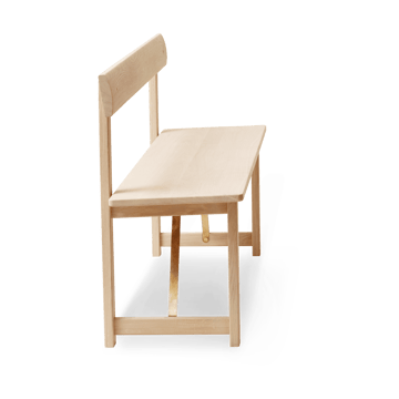 Position bänk 155 cm - Vit ek-mässing - Form & Refine