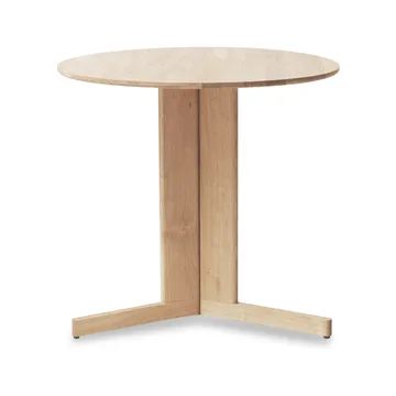 Trefoil matbord Ø75 cm - Vit ek - Form & Refine