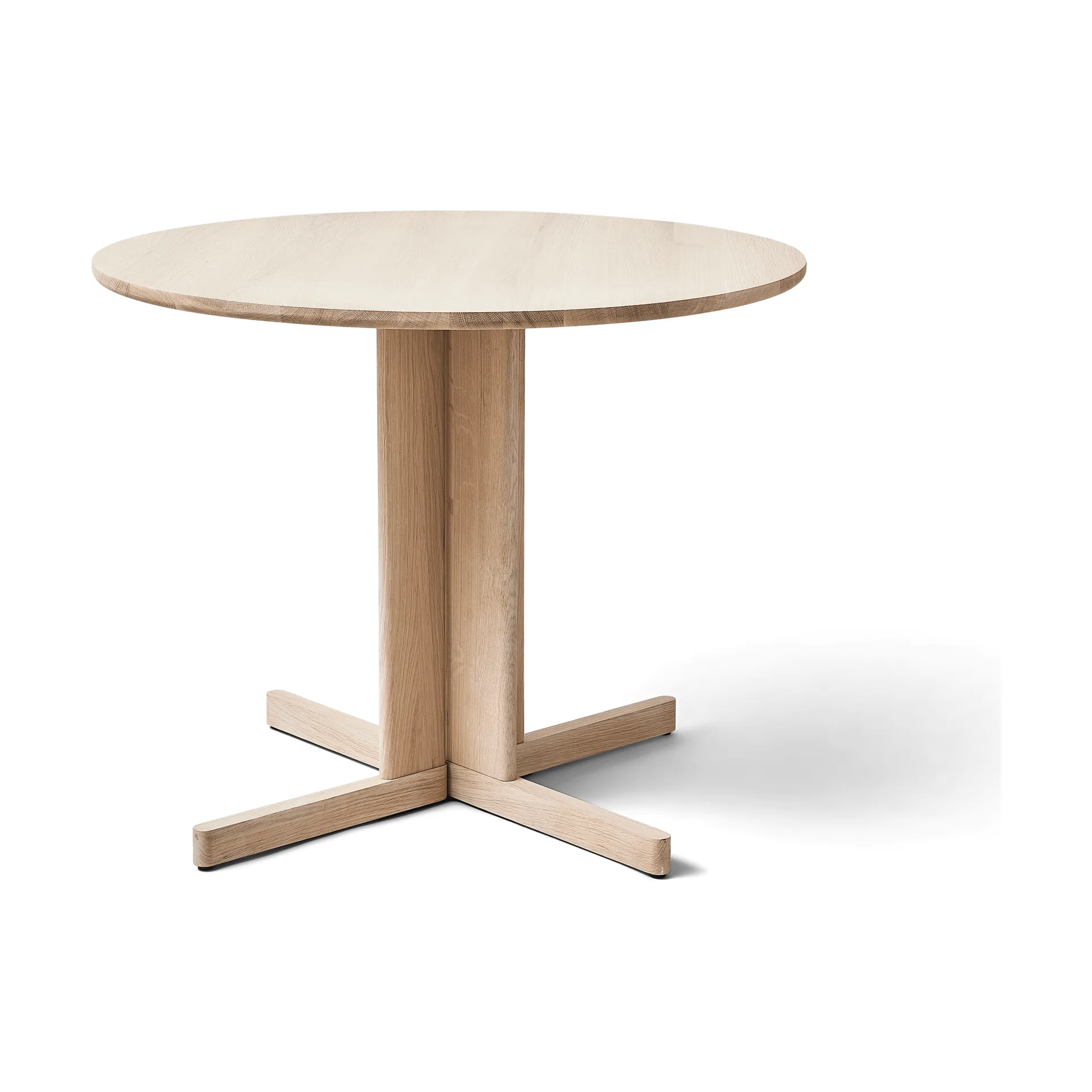 Trefoil matbord Ø90 cm, Vit ek Form & Refine