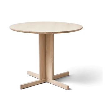 Trefoil matbord Ø90 cm - Vit ek - Form & Refine