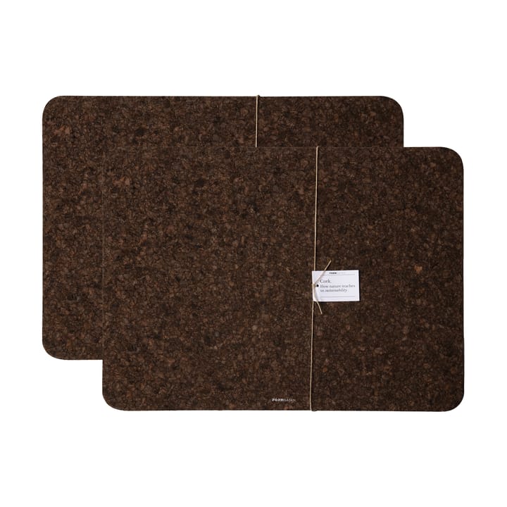 Cork bordstablett 30x40 cm 2-pack - Smoked - Formgatan