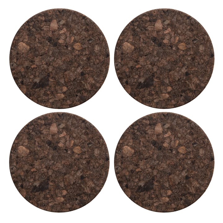 Cork glasunderlägg 4-pack - Smoked - Formgatan