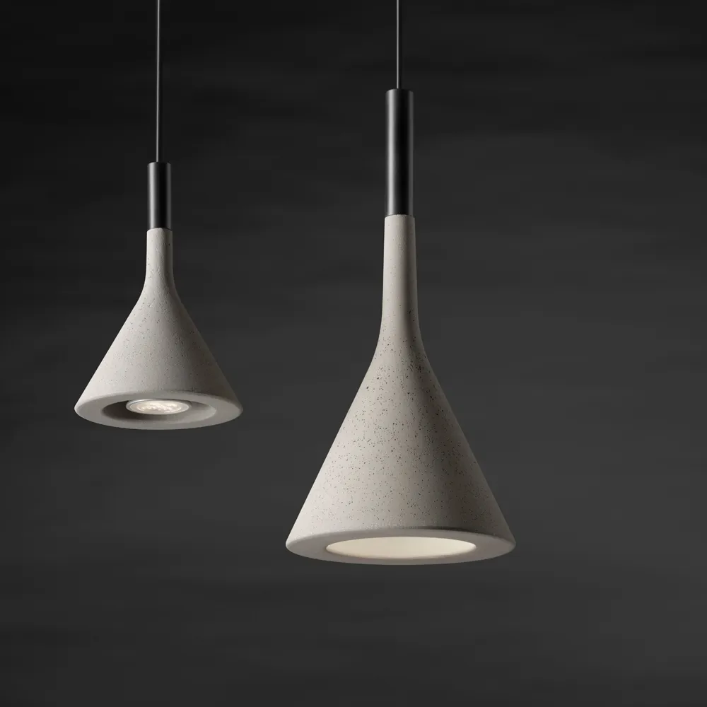 Aplomb mini pendel, brun, marrone betong Foscarini