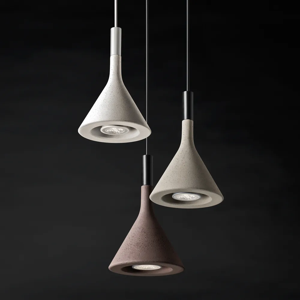 Aplomb mini pendel, brun, marrone betong Foscarini