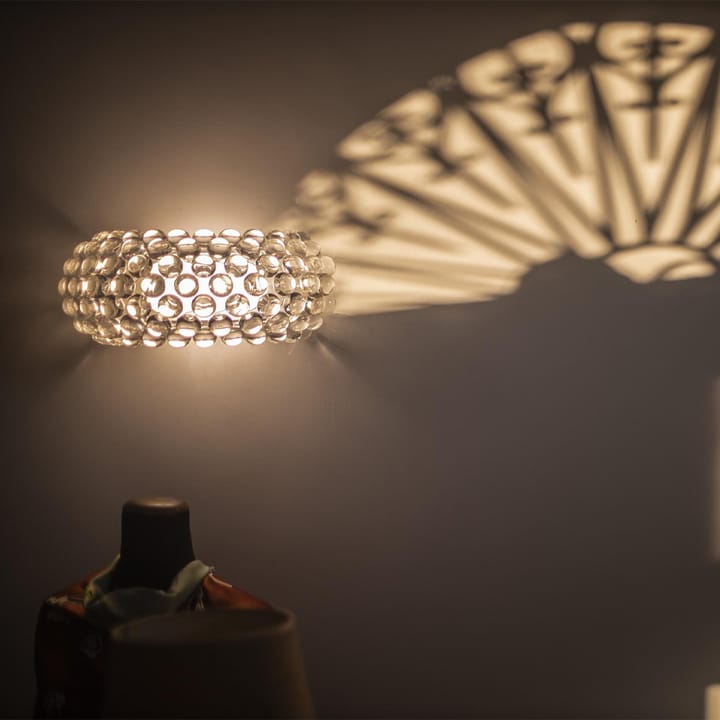 Caboche Plus media vägglampa, transparent Foscarini