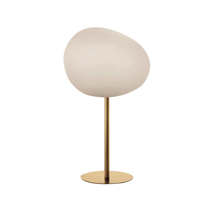Gregg grande alta bordslampa - oro/bianco, guldfärgad stativ - Foscarini