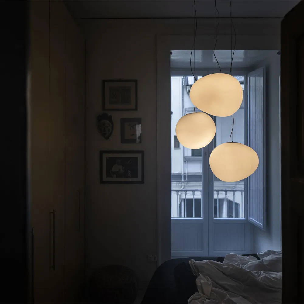 Gregg grande pendel, Oro/bianco-guldfärgad upphänge Foscarini