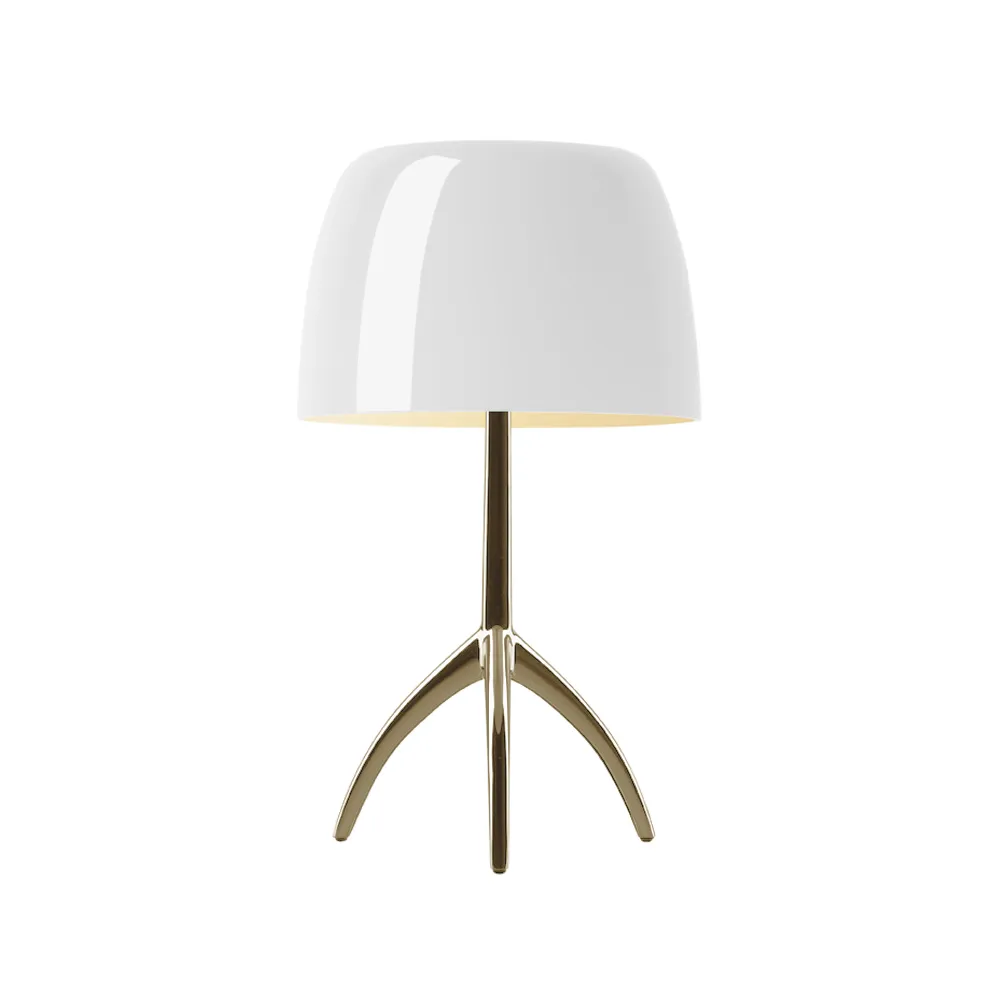 Lumiere Grande bordslampa, Vit-champagne ej dimbar Foscarini