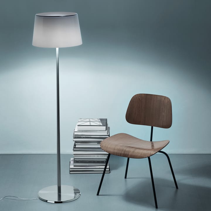 Lumiere XXL golvlampa, grå, munblåst glas, aluminium Foscarini