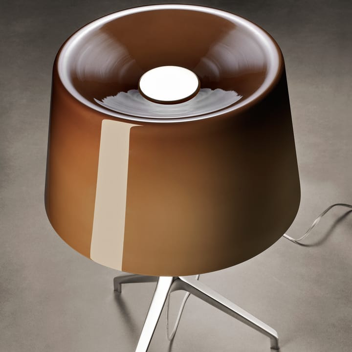 Lumiere XXS bordslampa, vit, munblåst glas, svart krom Foscarini