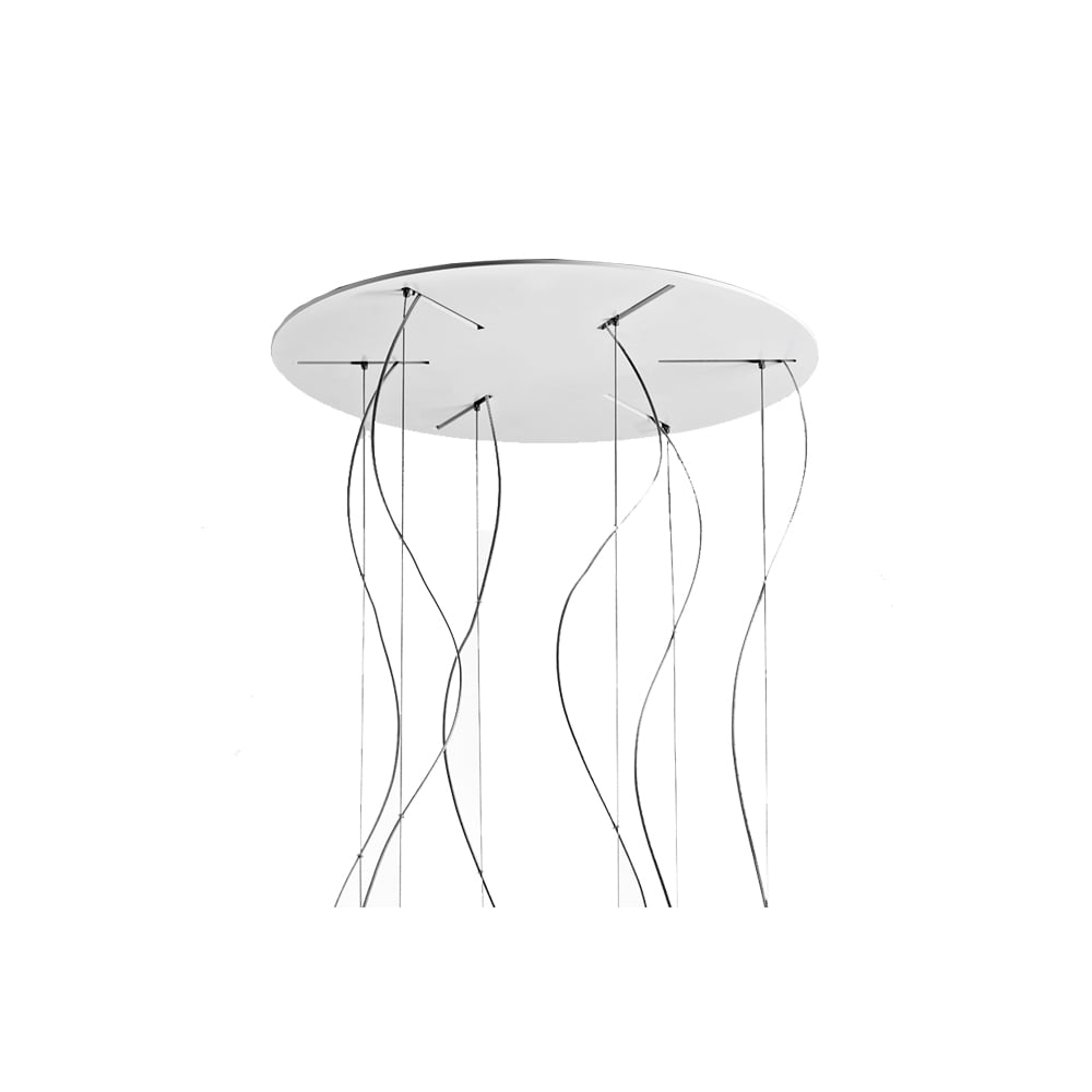 Foscarini Multiple takplatta för pendlar vit lack, round