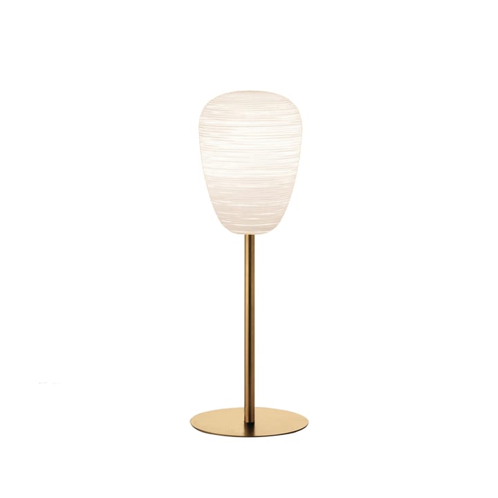 Rituals 1 alta bordslampa, oro/bianco, guldfärgad stativ Foscarini