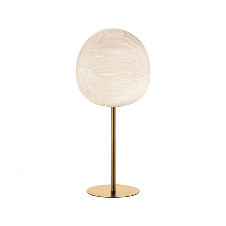 Rituals XL alta bordslampa - oro/bianco, guldfärgad stativ - Foscarini