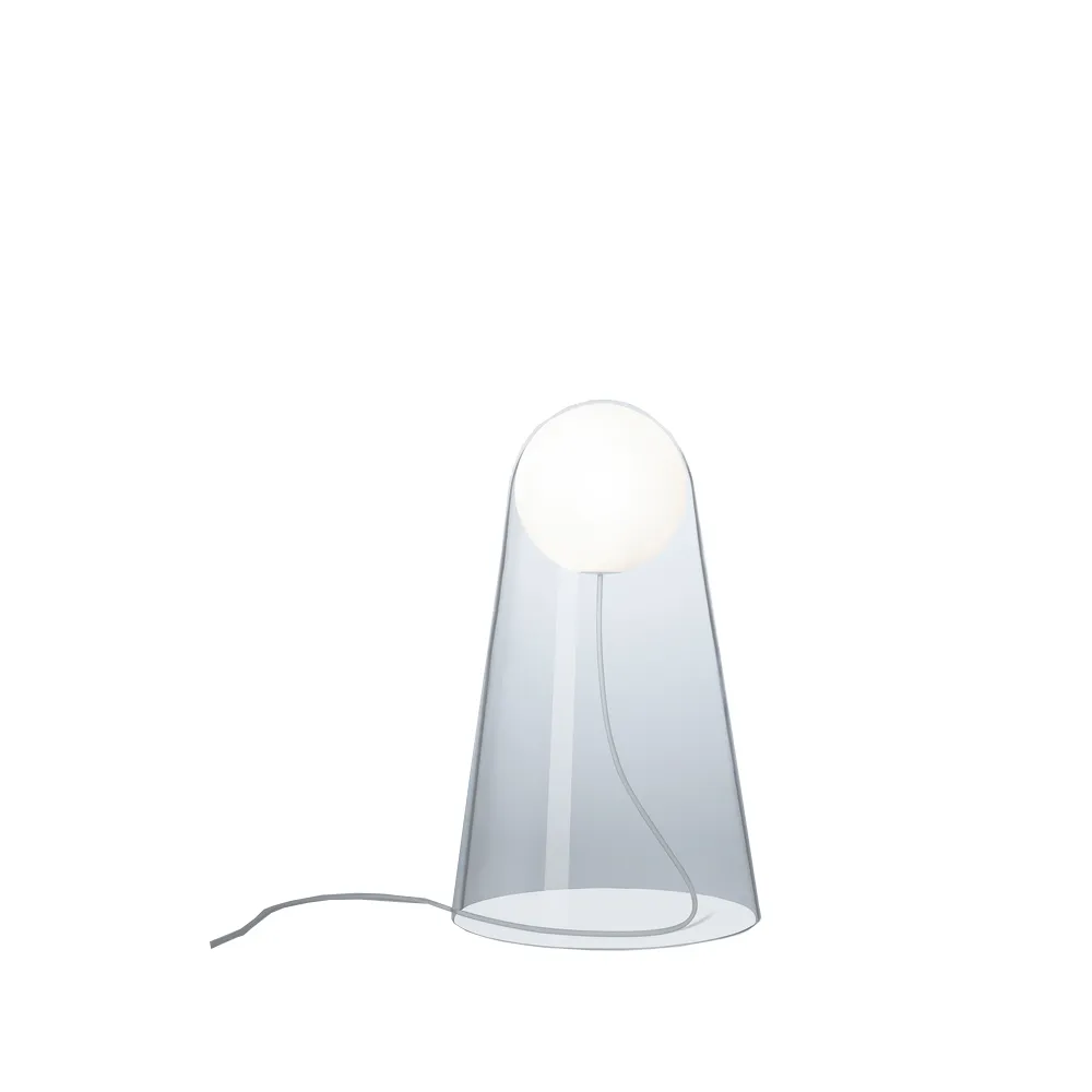 Satellight bordslampa, vit/transparent, led Foscarini
