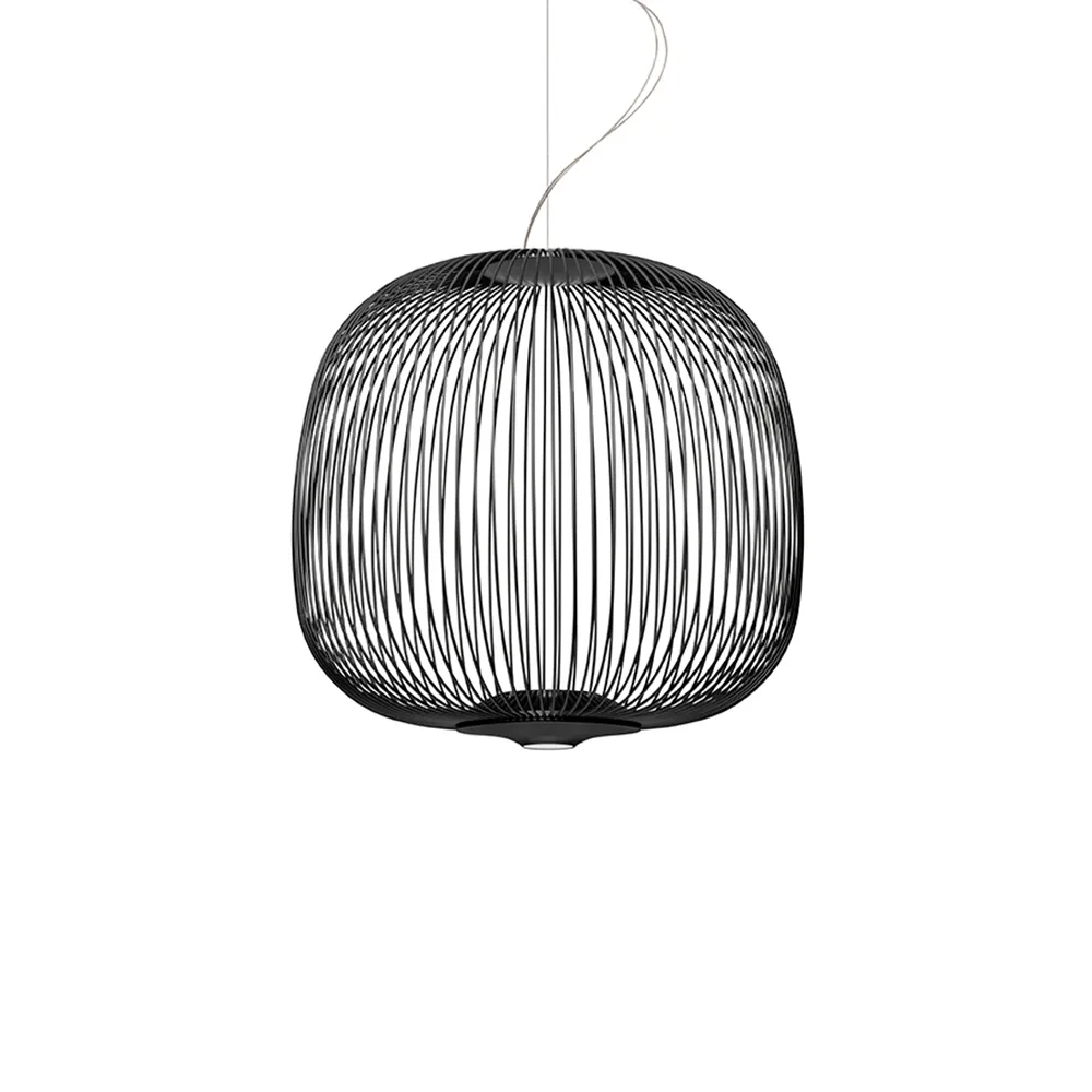 Spokes 2 Midi pendel, svart, dimbar Foscarini