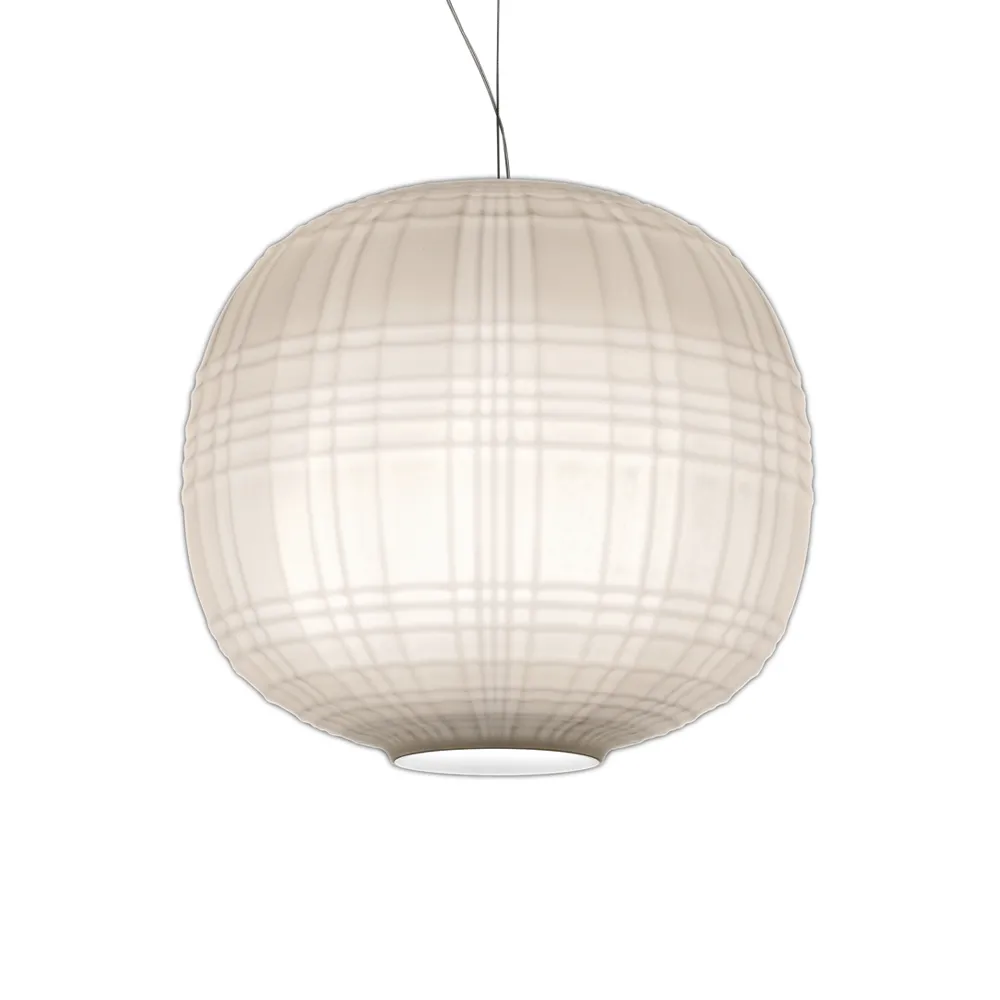 Tartan pendel, bianco Foscarini