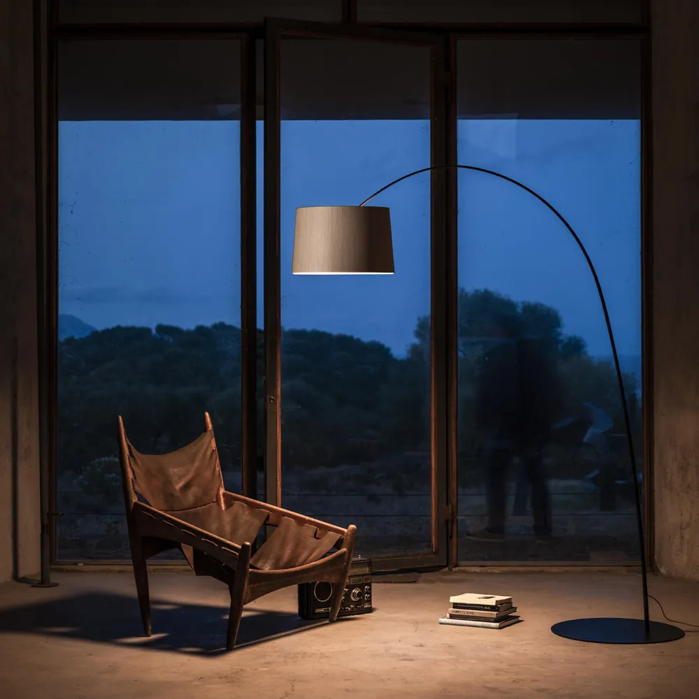 Twiggy Elle Wood golvlampa, greige Foscarini