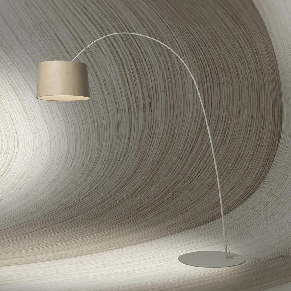Twiggy Wood MyLight golvlampa, greige Foscarini