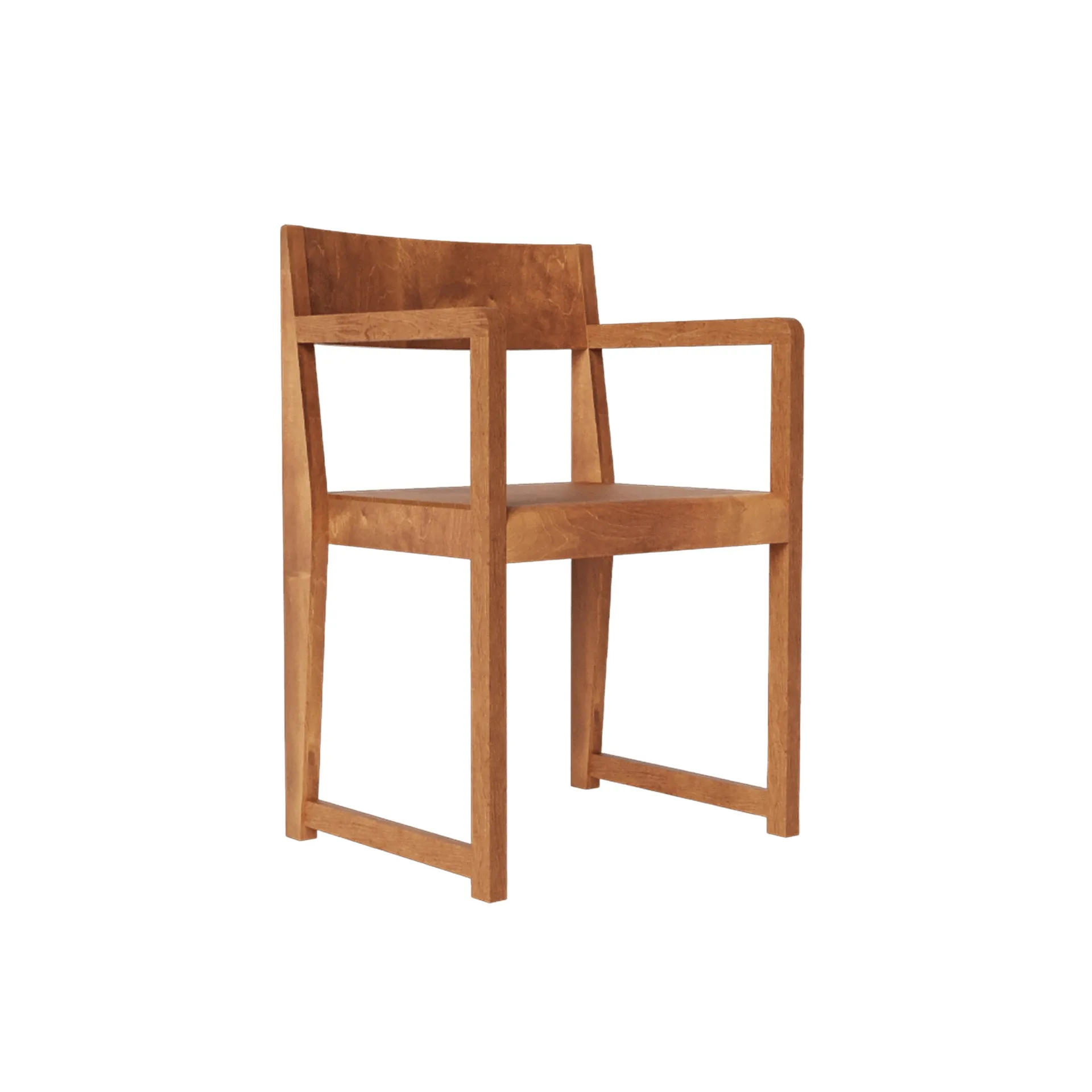 Armrest Chair 01 karmstol, Mörkbrun björk FRAMA