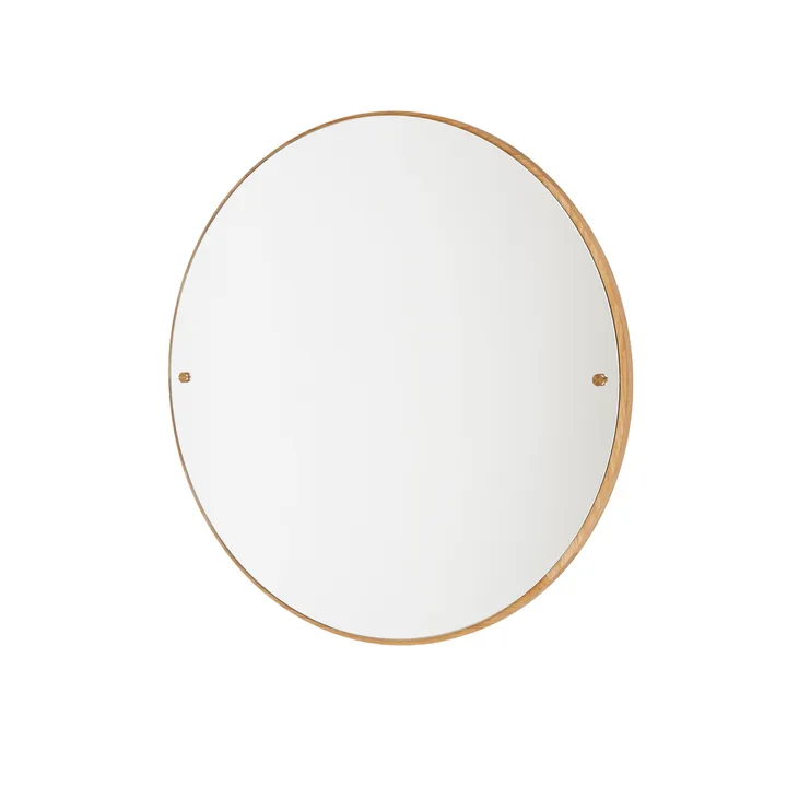 CM Circle spegel - Ek, large, Ø70 cm - FRAMA