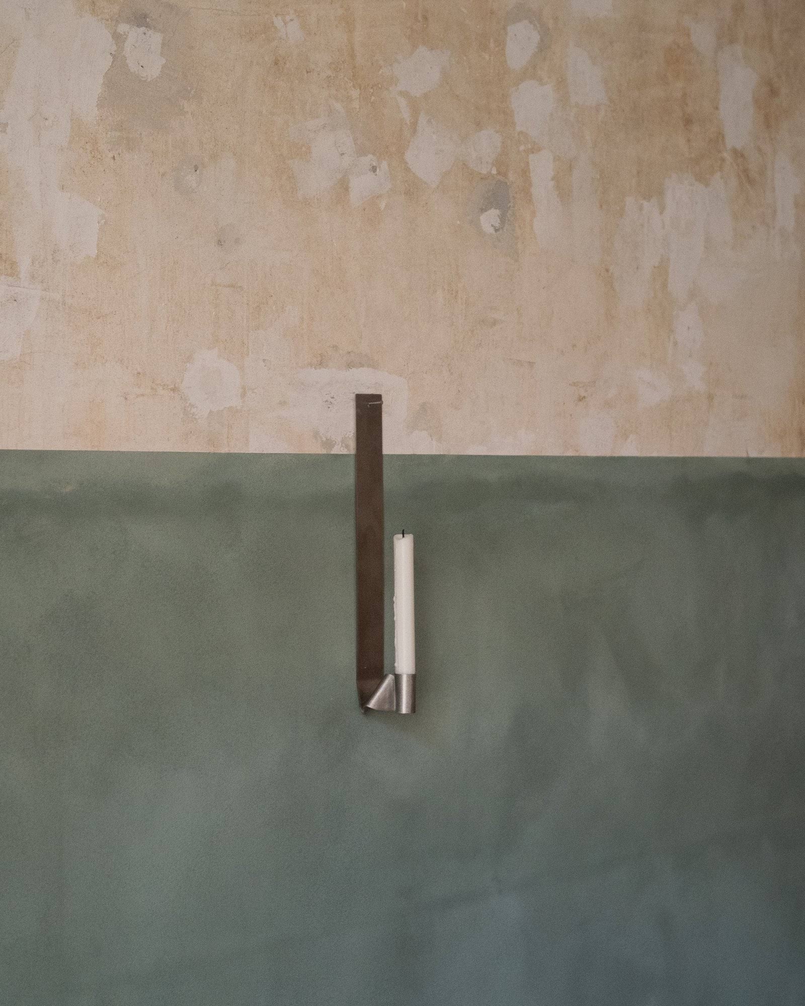 Ornament väggljusstake, Rostfritt stål, long, 35,8 cm FRAMA
