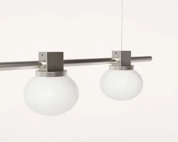 Ovoid Pendant Light Quadruple pendel - Rostfritt stål, opalglas - FRAMA
