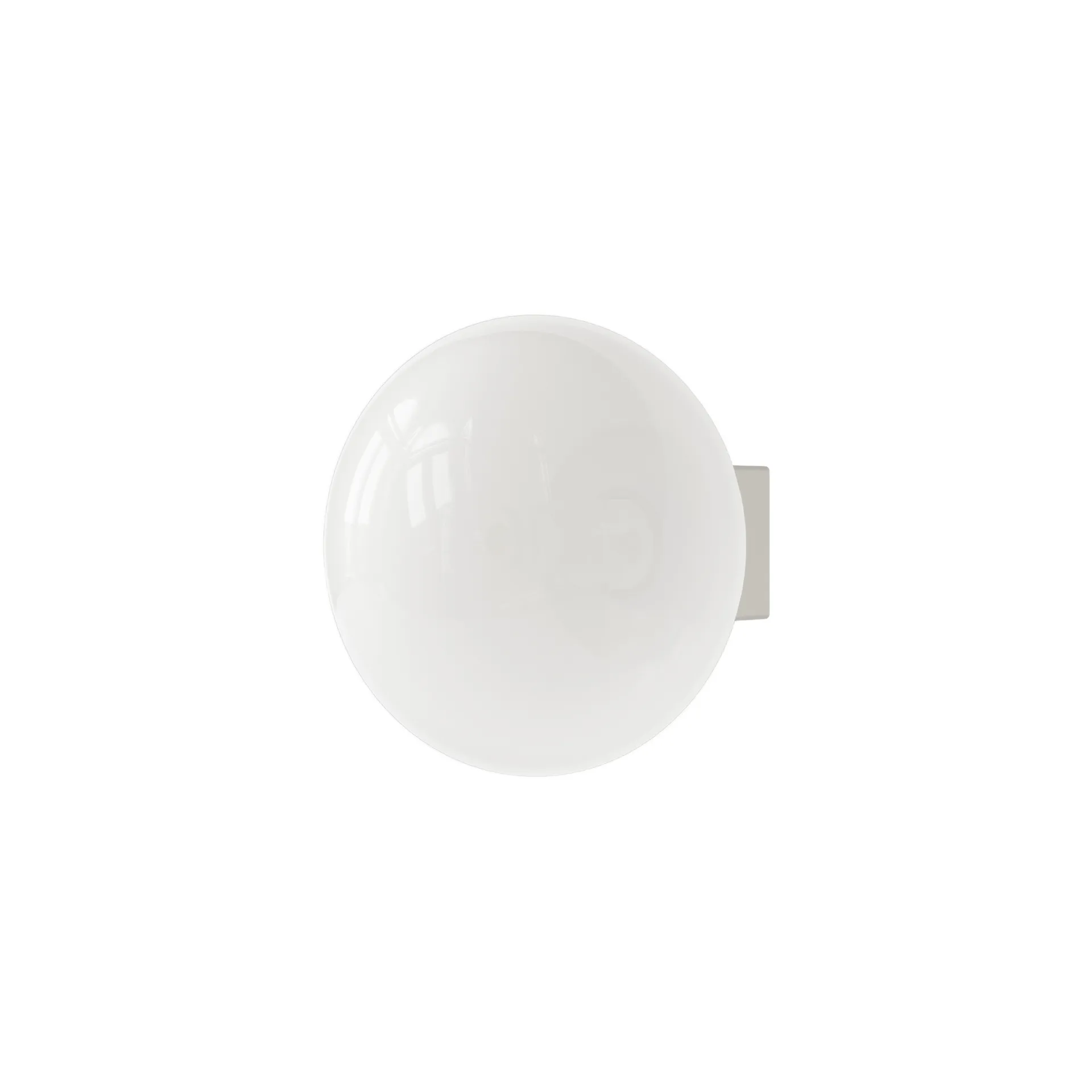 Ovoid Sconce plafond, Rostfritt stål, opalglas FRAMA
